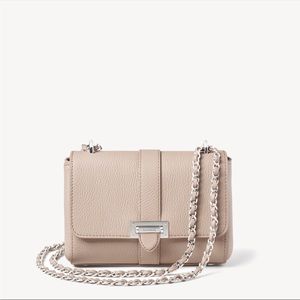 Aspinal of London Lottie Bag in Soft Taupe Pebble